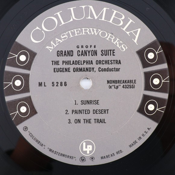 Grofé Eugene Ormandy/Philadelphia Orchestra Grand Canyon Suite LP Record ML 5286 - Picture 8 of 15